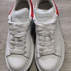 Alexander McQueen White and Red Men's Sneakers